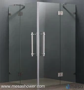 Rokna ċara Rettangolari Frameless Hinge Swing Mehmużin għall-Bejgħ