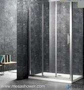 Corner rettangolari Frameless Hinge Shower Mehmużin bi prezz irħis