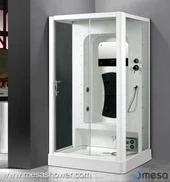 Kamra tad-doċċa bil-White Painted Aluminum Frame Bil Seat