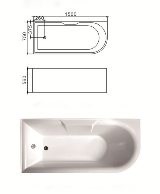 (4) MEC3115(R)-- Perfect R-Shape Acrylic Stand Alone Bathtub for Corner Installation.jpg