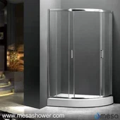 Corner Shower Mehmużin tal-Bieb Żerżieq Doppju b'qafas