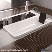 Disinn sempliċi Abjad Akriliku Rettangolu Forma Drop-in Tixrib Hot Tub