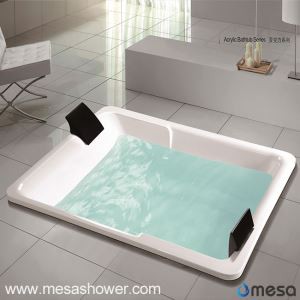 Iċ-ċentru kbir Ixxotta forma rettangolu Acrylic Drop-in b'ml sħan Soaking