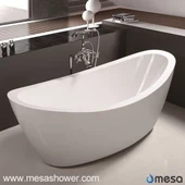 Dgħajjes tal-bastiment Forma Free Permanenti Solidu Bathtub tal-wiċċ b'Drainer Center