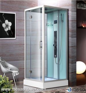 Kabina tad-doċa tal-massaġġja kwadra b'bieb tal-ħġieġ ta 'ċappetta waħda